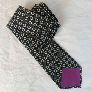 Lanvin geometric print 100% silk tie France